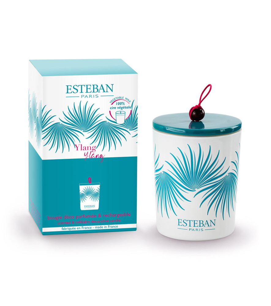 ESTEBAN Bougie décorative parfumée rechargeable  YLANG YLANG 180g