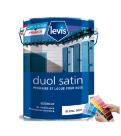 Peinture LEVIS Duol satin blanc 1L