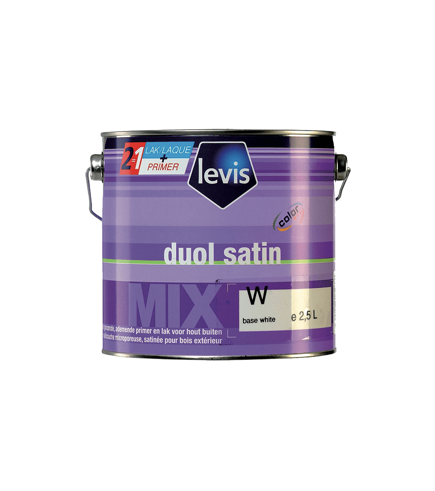 Peinture LEVIS Duol satin blanc 2,5L