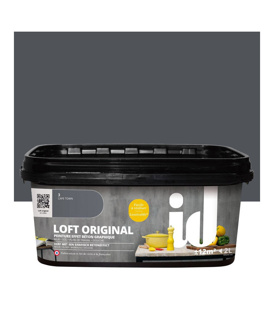 Peinture ID Loft Original effet béton Berlin 2L