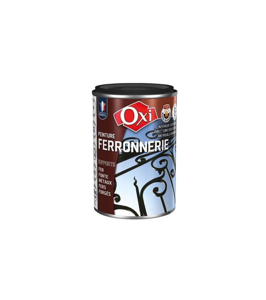 Peinture OXI ferronnerie noir extra mat 250ml