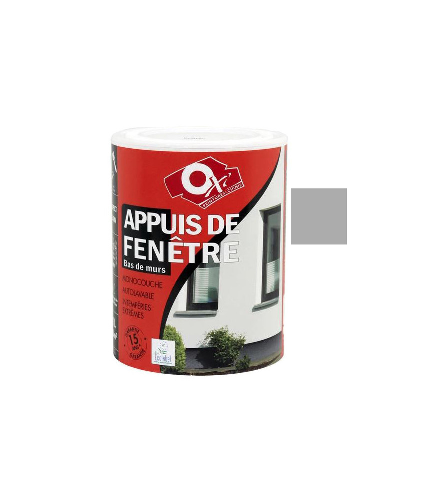 Peinture OXI appuis de fenêtre gris clair 1L