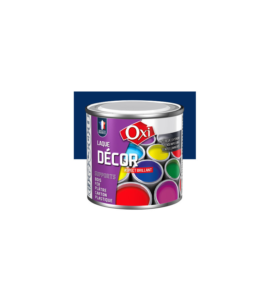 Laque décor OXI acrylique brillante bleu nuit 60ml