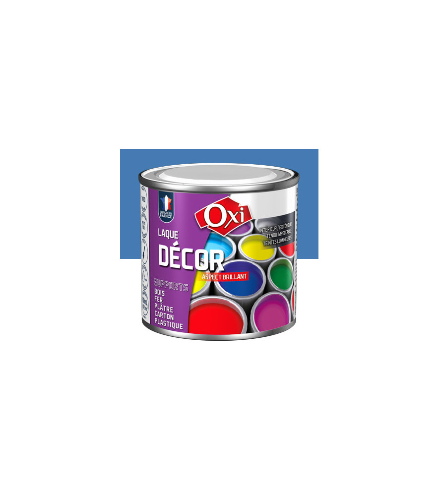 Laque décor OXI acrylique brillante bleu turque 60ml