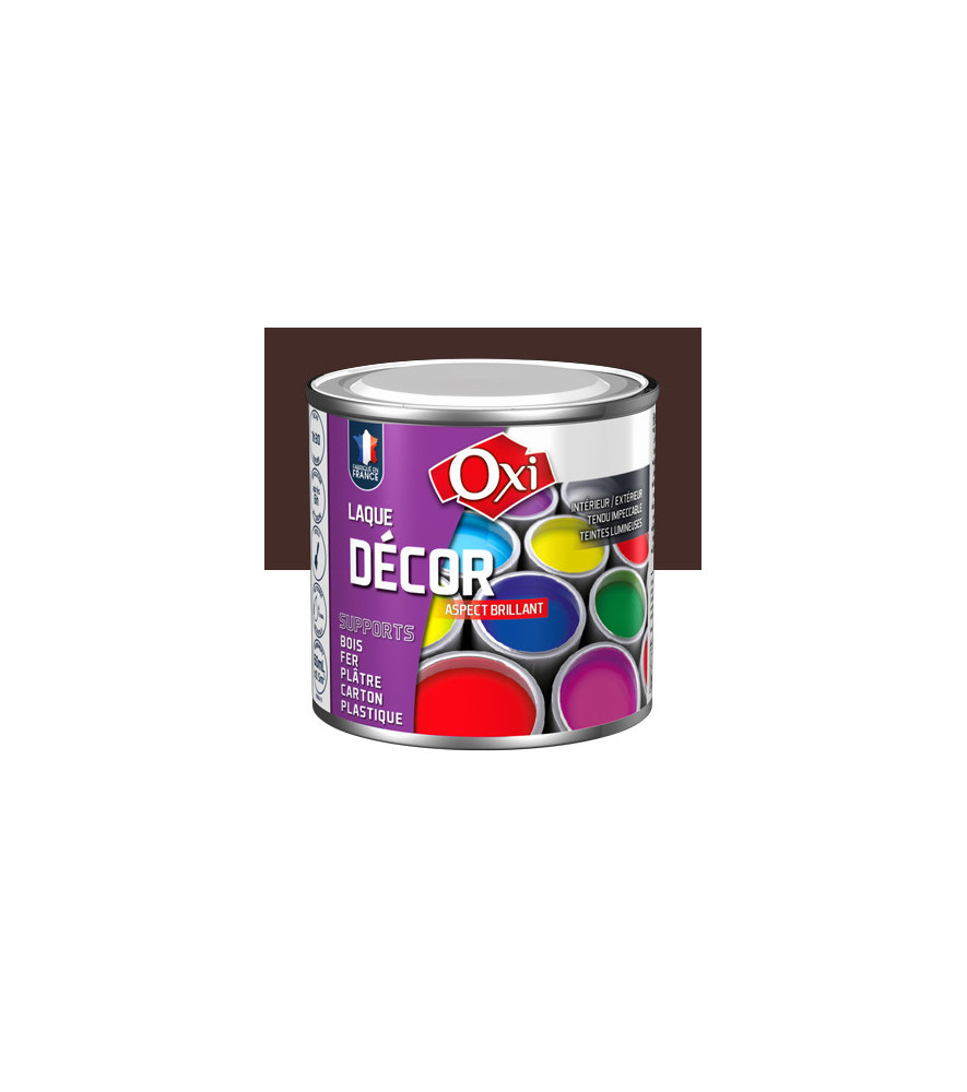 Laque décor OXI acrylique brillante chocolat 60ml