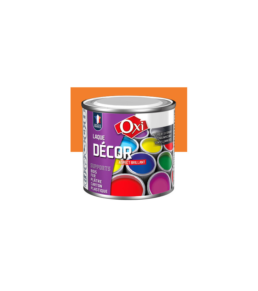 Laque décor OXI acrylique brillante clémentine 60ml