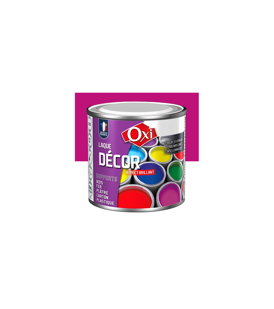 Laque décor OXI acrylique brillante fuchsia 60ml