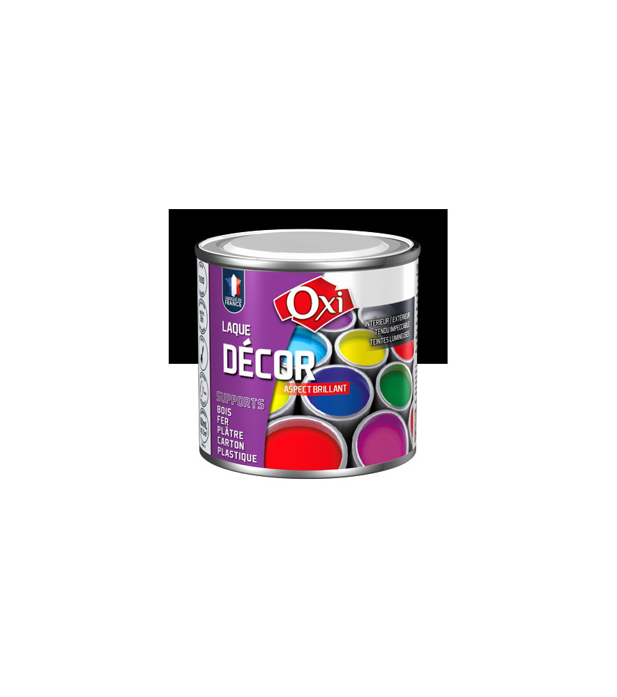 Laque décor OXI acrylique brillante noir 60ml