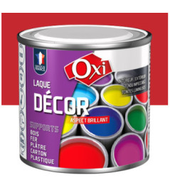 Laque décor OXI acrylique brillante rouge coquelicot 60ml