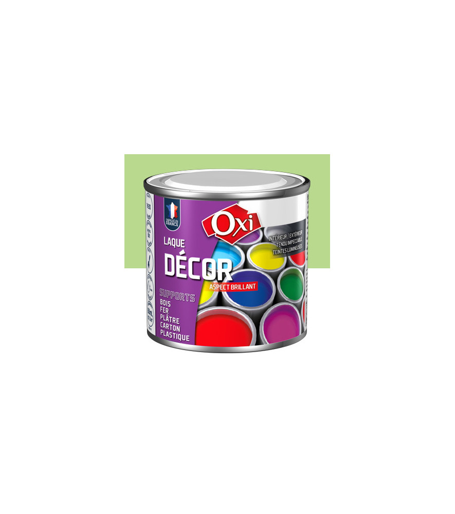 Laque décor OXI acrylique brillante vert pomme 60ml