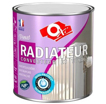 Peinture OXI radiateur, convecteur et tuyaux blanc satin 0,5L