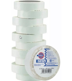 Ruban PVC électrique EUROCEL Isotape blanc 10mx15mm