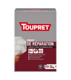 Enduit de réparation extérieur poudre TOUPRET gamme les Essentiels 3kg