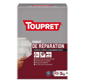 Enduit de réparation extérieur poudre TOUPRET gamme les Essentiels 3kg