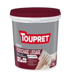 Enduit de rebouchage lissage extérieur poudre TOUPRET gamme les Essentiels 1,5kg