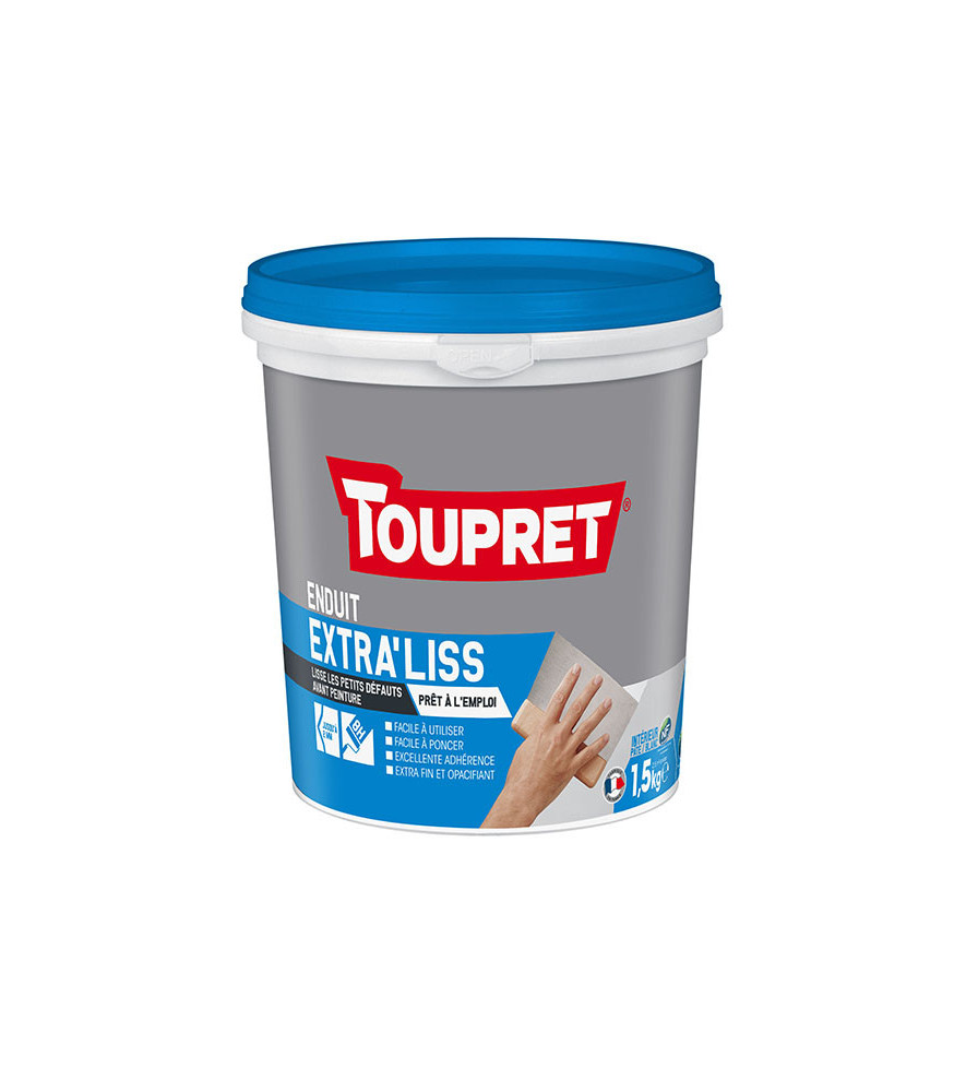 Enduit extra'liss pâte TOUPRET gamme les Essentiels 1,5kg