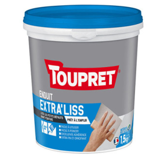 Enduit extra'liss pâte TOUPRET gamme les Essentiels 1,5kg