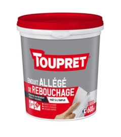 Enduit allégé de rebouchage pâte TOUPRET gamme les Essentiels 600ml