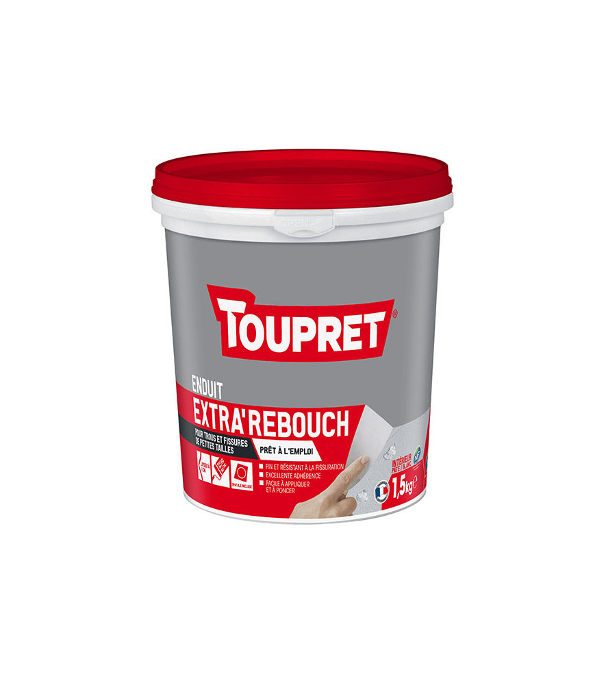 Enduit extra'rebouch pâte TOUPRET gamme les Essentiels 1,5kg