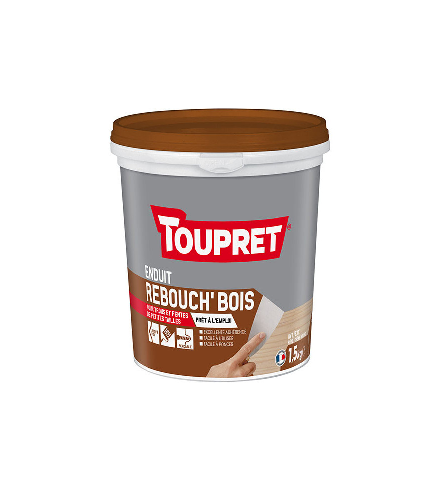 Enduit rebouch'bois pâte TOUPRET gamme les Essentiels 1,5kg