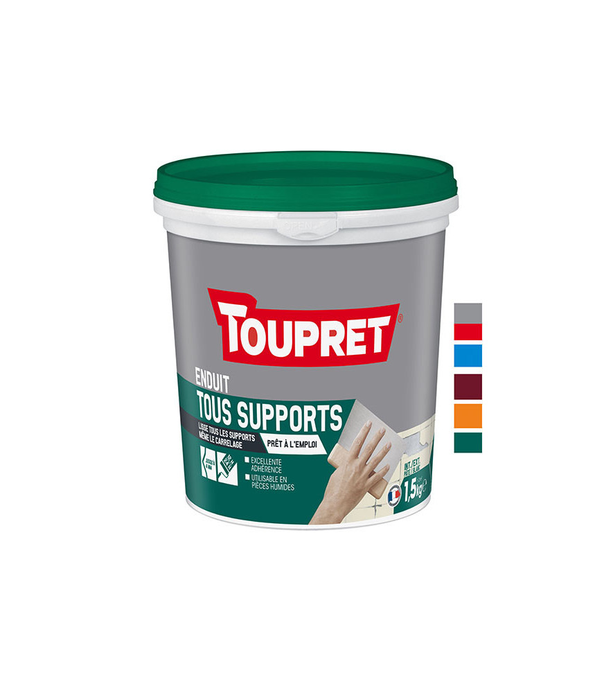 Enduit tous supports pâte TOUPRET gamme les Essentiels 1,5kg