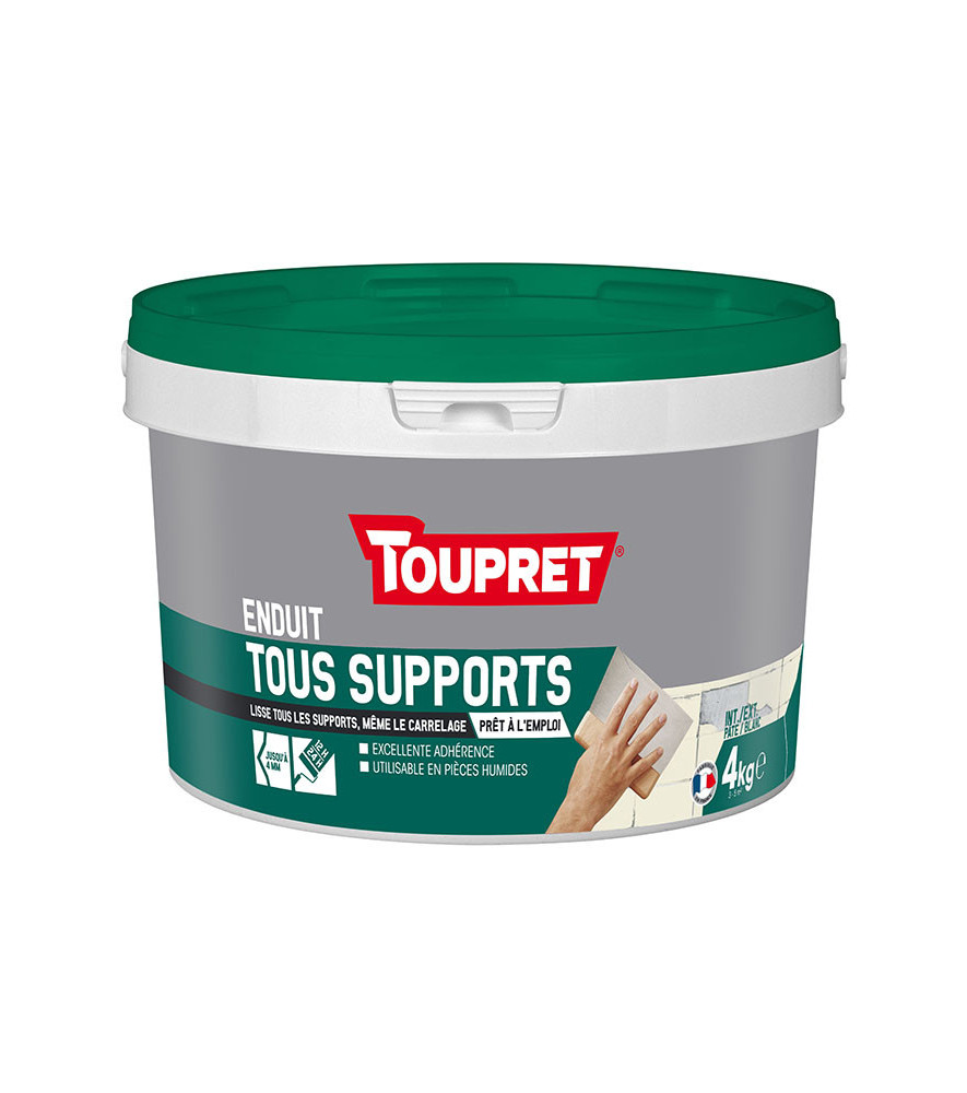 Enduit tous supports pâte TOUPRET gamme les Essentiels 4kg